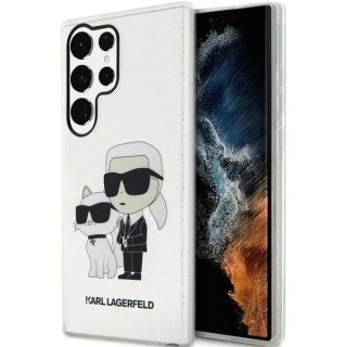 Etui ochronne na telefon Karl Lagerfeld KLHCS23LHNKCTGT do Samsung Galaxy S23 Ultra S918 transparent hardcase Gliter Karl&Choupe
