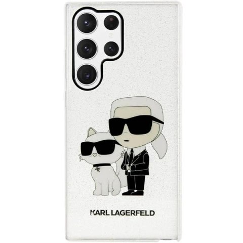 Etui ochronne na telefon Karl Lagerfeld KLHCS23LHNKCTGT do Samsung Galaxy S23 Ultra S918 transparent hardcase Gliter Karl&Choupe