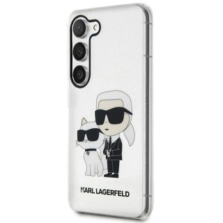 Etui ochronne na telefon Karl Lagerfeld KLHCS23MHNKCTGT do Samsung Galaxy S23+ Plus S916 transparent hardcase Gliter Karl&Choupe