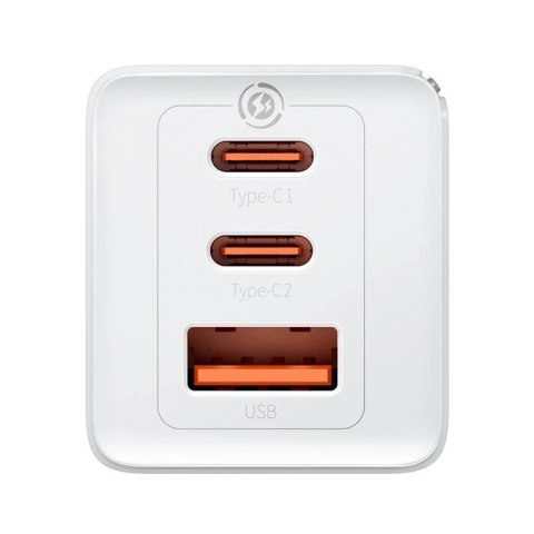 Ładowarka sieciowa Baseus GaN5 Pro 2xUSB-C + USB, 65W (biała)