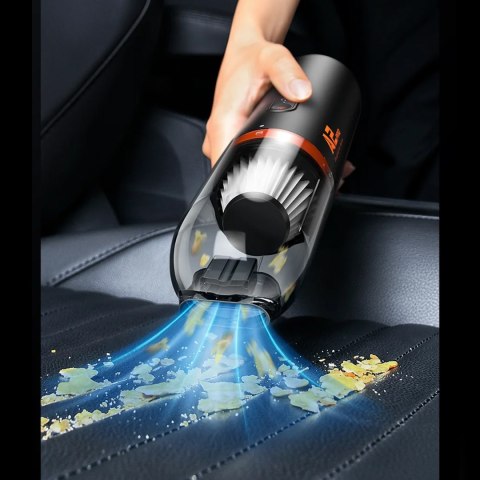 Bezprzewodowy odkurzacz samochodowy bezworkowy 80W Baseus A2 Pro 6000Pa HEPA USB-C czarny