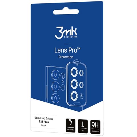 Osłona na aparat 3mk do Samsung Galaxy S23+ Lens Protection Pro Black