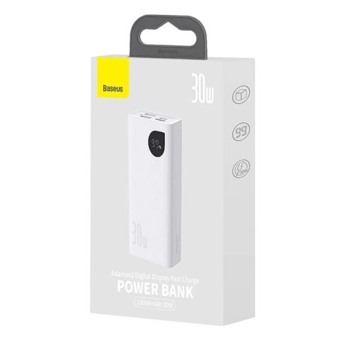 Powerbank Baseus Adaman2 10000mAh, 2xUSB, USB-C, 30W (biały)
