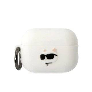 Etui ochronne na słuchawki Karl Lagerfeld KLAP2RUNCHH do Apple AirPods Pro 2 cover biały/white Silicone Choupette Head 3D