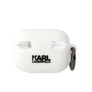 Etui ochronne na słuchawki Karl Lagerfeld KLAP2RUNCHH do Apple AirPods Pro 2 cover biały/white Silicone Choupette Head 3D