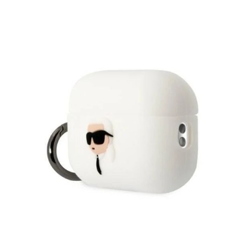 Etui ochronne na słuchawki Karl Lagerfeld KLAP2RUNIKH do Apple AirPods Pro 2 cover biały/white Silicone Karl Head 3D