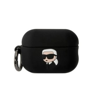 Etui ochronne na słuchawki Karl Lagerfeld KLAP2RUNIKK do Apple AirPods Pro 2 cover czarny/black Silicone Karl Head 3D