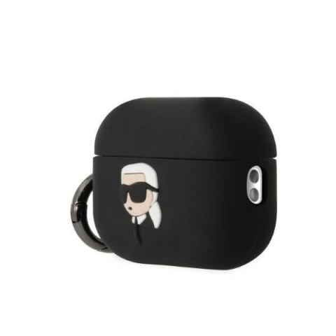 Etui ochronne na słuchawki Karl Lagerfeld KLAP2RUNIKK do Apple AirPods Pro 2 cover czarny/black Silicone Karl Head 3D