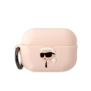 Etui ochronne na słuchawki Karl Lagerfeld KLAP2RUNIKP do Apple AirPods Pro 2 cover różowy/pink Silicone Karl Head 3D