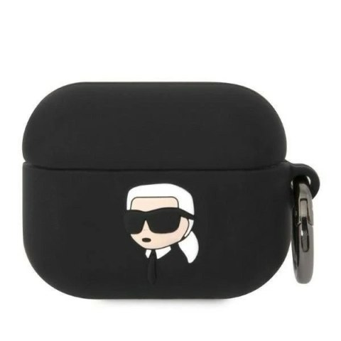 Etui ochronne na słuchawki Karl Lagerfeld KLAPRUNIKK do Apple AirPods Pro cover czarny/black Silicone Karl Head 3D