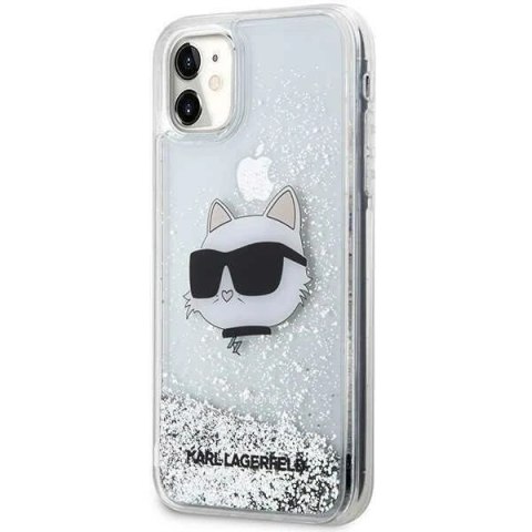 Etui ochronne na telefon Karl Lagerfeld KLHCN61LNCHCS do Apple iPhone 11/ XR 6,1" srebrny/silver hardcase Glitter Choupette Head