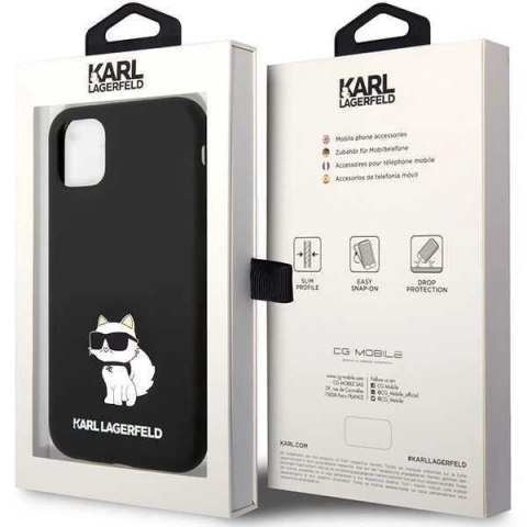 Etui ochronne na telefon Karl Lagerfeld KLHCN61SNCHBCKdo Apple iPhone 11/ XR 6,1" hardcase czarny/black Silicone Choupette