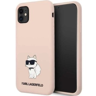 Etui ochronne na telefon Karl Lagerfeld KLHCN61SNCHBCP do Apple iPhone 11/ XR 6,1" hardcase różowy/pink Silicone Choupette