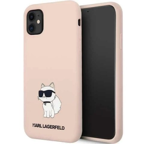 Etui ochronne na telefon Karl Lagerfeld KLHCN61SNCHBCP do Apple iPhone 11/ XR 6,1" hardcase różowy/pink Silicone Choupette