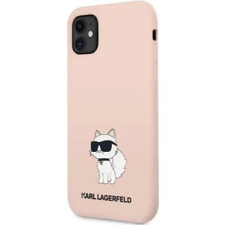 Etui ochronne na telefon Karl Lagerfeld KLHCN61SNCHBCP do Apple iPhone 11/ XR 6,1" hardcase różowy/pink Silicone Choupette