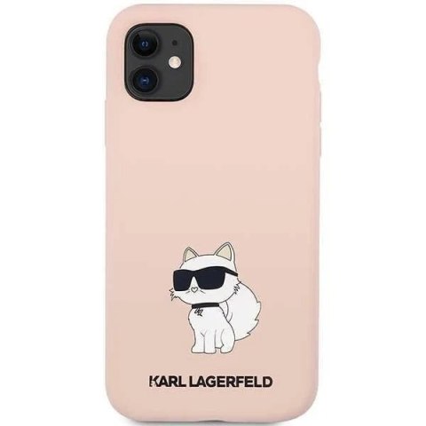 Etui ochronne na telefon Karl Lagerfeld KLHCN61SNCHBCP do Apple iPhone 11/ XR 6,1" hardcase różowy/pink Silicone Choupette