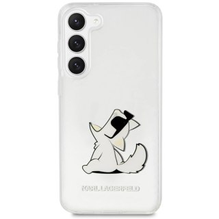 Etui ochronne na telefon Karl Lagerfeld KLHCS23SCFNRC do Samsung Galaxy S23 S911 transparent hardcase Choupette Fun