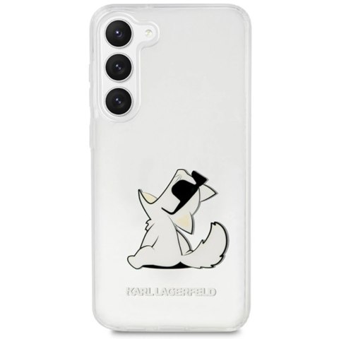 Etui ochronne na telefon Karl Lagerfeld KLHCS23SCFNRC do Samsung Galaxy S23 S911 transparent hardcase Choupette Fun