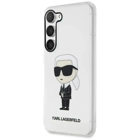 Etui ochronne na telefon Karl Lagerfeld KLHCS23SHNIKTCT do Samsung Galaxy S23 S911 transparent hardcase Ikonik Karl Lagerfeld
