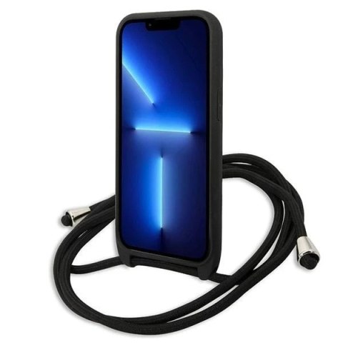 Etui Karl Lagerfeld KLHCP13MCMNIPK do iPhone 13 6,1" hardcase Leather Monogram Patch and Cord Iconik