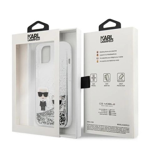 Etui Karl Lagerfeld KLHCP13MGKCS do iPhone 13 6,1" hardcase Liquid Glitter Karl&Choupette