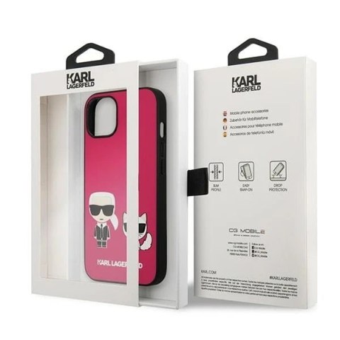 Etui Karl Lagerfeld KLHCP13MPCUSKCP do iPhone 13 6,1" hardcase Ikonik Karl & Choupette