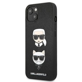 Etui Karl Lagerfeld KLHCP13MSAKICKCBK do iPhone 13 6,1" hardcase Saffiano Karl & Choupette