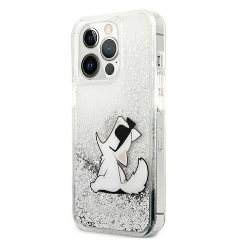 Etui ochronne na telefon Karl Lagerfeld KLHCP13LGCFS do Apple iPhone 13 Pro / 13 6,1" srebrny/silver hardcase Liquid Glitter Cho