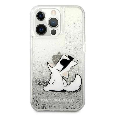 Etui ochronne na telefon Karl Lagerfeld KLHCP13LGCFS do Apple iPhone 13 Pro / 13 6,1" srebrny/silver hardcase Liquid Glitter Cho