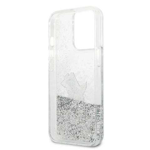 Etui ochronne na telefon Karl Lagerfeld KLHCP13LGCFS do Apple iPhone 13 Pro / 13 6,1" srebrny/silver hardcase Liquid Glitter Cho