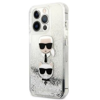 Etui ochronne na telefon Karl Lagerfeld KLHCP13LKICGLS do Apple iPhone 13 Pro / 13 6,1" srebrny/silver hardcase Liquid Glitter K