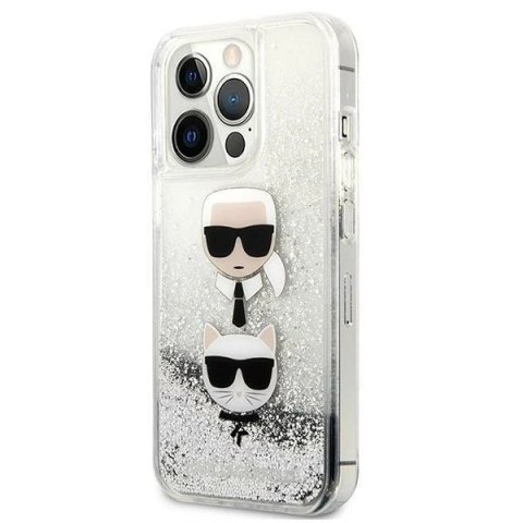 Etui ochronne na telefon Karl Lagerfeld KLHCP13LKICGLS do Apple iPhone 13 Pro / 13 6,1" srebrny/silver hardcase Liquid Glitter K