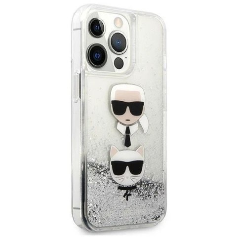 Etui ochronne na telefon Karl Lagerfeld KLHCP13LKICGLS do Apple iPhone 13 Pro / 13 6,1" srebrny/silver hardcase Liquid Glitter K