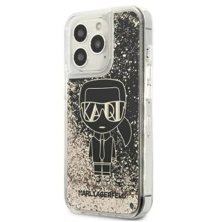 Etui ochronne na telefon Karl Lagerfeld KLHCP13LLGGKBK do Apple iPhone 13 Pro / 13 6,1" czarny/black hardcase Liquid Glitter Gat