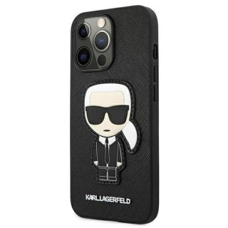 Etui ochronne na telefon Karl Lagerfeld KLHCP13LOKPK do Apple iPhone 13 Pro / 13 6,1" czarny/black hardcase Saffiano Ikonik Karl