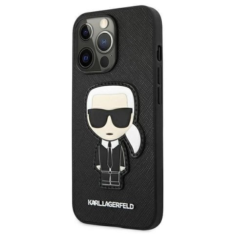 Etui ochronne na telefon Karl Lagerfeld KLHCP13LOKPK do Apple iPhone 13 Pro / 13 6,1" czarny/black hardcase Saffiano Ikonik Karl