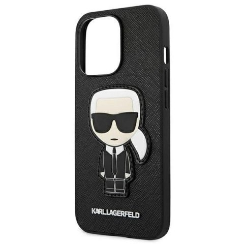 Etui ochronne na telefon Karl Lagerfeld KLHCP13LOKPK do Apple iPhone 13 Pro / 13 6,1" czarny/black hardcase Saffiano Ikonik Karl