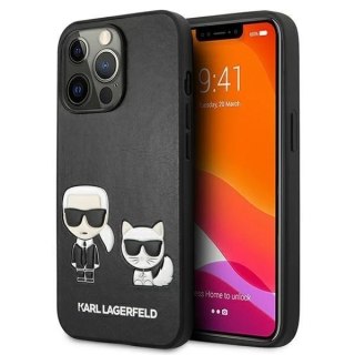 Etui ochronne na telefon Karl Lagerfeld KLHCP13LPCUSKCBK do Apple iPhone 13 Pro / 13 6,1" czarny/black hardcase Ikonik Karl & Ch