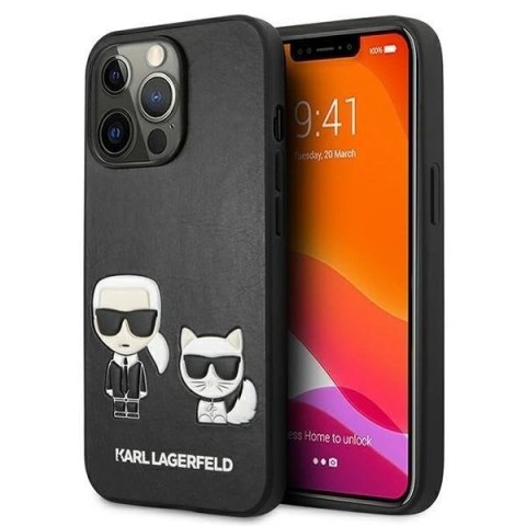 Etui ochronne na telefon Karl Lagerfeld KLHCP13LPCUSKCBK do Apple iPhone 13 Pro / 13 6,1" czarny/black hardcase Ikonik Karl & Ch