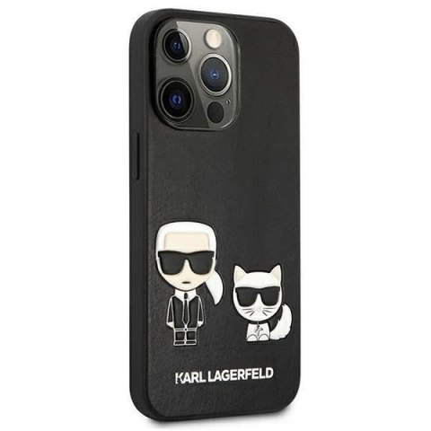 Etui ochronne na telefon Karl Lagerfeld KLHCP13LPCUSKCBK do Apple iPhone 13 Pro / 13 6,1" czarny/black hardcase Ikonik Karl & Ch