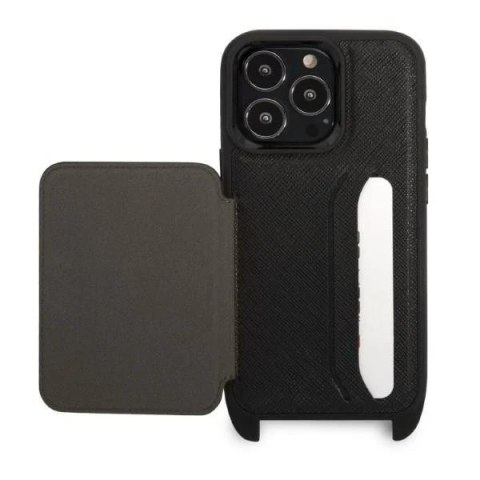 Etui ochronne na telefon Karl Lagerfeld KLHCP13LSAIPCK do Apple iPhone 13 Pro / 13 6,1" hardcase czarny/black Saffiano Metal Iko