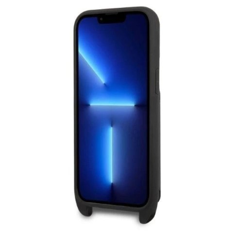 Etui ochronne na telefon Karl Lagerfeld KLHCP13LSAIPCK do Apple iPhone 13 Pro / 13 6,1" hardcase czarny/black Saffiano Metal Iko