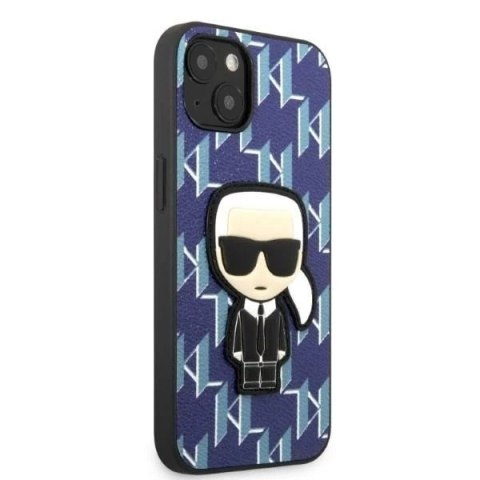 Etui ochronne na telefon Karl Lagerfeld KLHCP13MPMNIKBL do Apple iPhone 13 6,1" hardcase niebieski/blue Monogram Ikonik Patch
