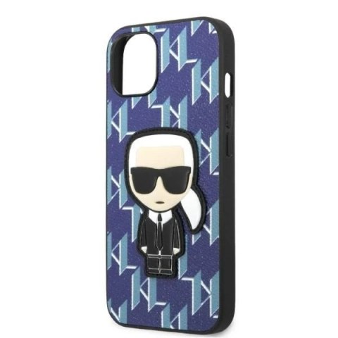 Etui ochronne na telefon Karl Lagerfeld KLHCP13MPMNIKBL do Apple iPhone 13 6,1" hardcase niebieski/blue Monogram Ikonik Patch