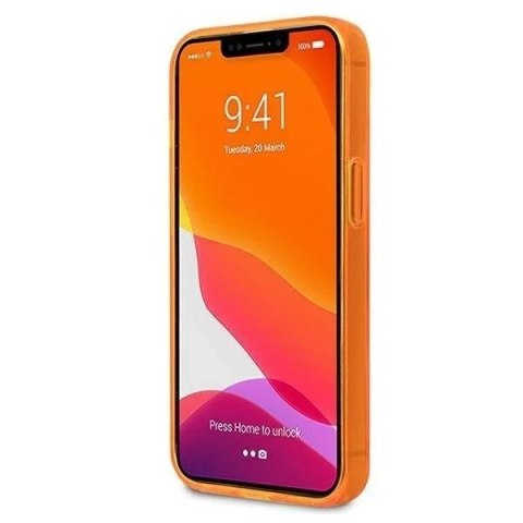 Etui ochronne na telefon Karl Lagerfeld KLHCP13SCHTRO do Apple iPhone 13 Mini 5,4" pomarańczowy/orange hardcase Glitter Choupett