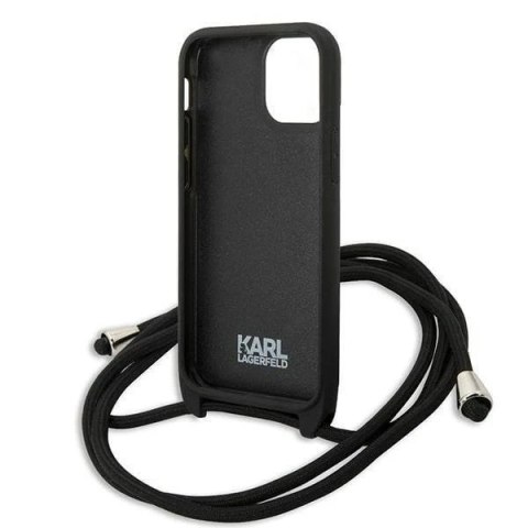 Etui ochronne na telefon Karl Lagerfeld KLHCP13SCMNIPK do Apple iPhone 13 Mini 5,4" hardcase czarny/black Leather Monogram Patch