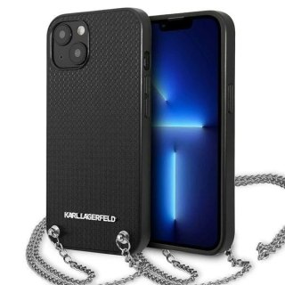 Etui ochronne na telefon Karl Lagerfeld KLHCP13SPMK do Apple iPhone 13 Mini 5,4" hardcase czarny/black Leather Textured and Chai