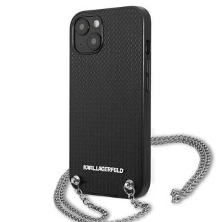 Etui ochronne na telefon Karl Lagerfeld KLHCP13SPMK do Apple iPhone 13 Mini 5,4" hardcase czarny/black Leather Textured and Chai