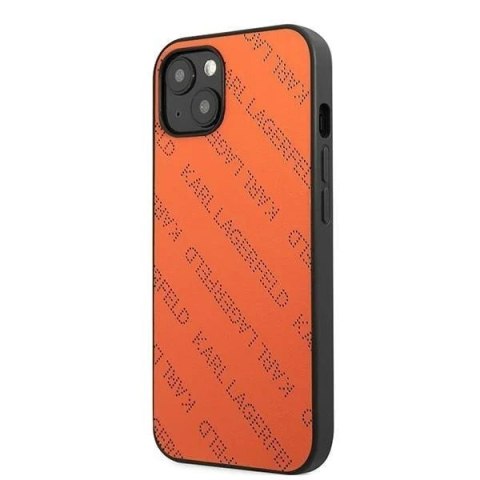 Etui ochronne na telefon Karl Lagerfeld KLHCP13SPTLO do Apple iPhone 13 Mini 5,4" hardcase pomarańczowy/orange Perforated Allove