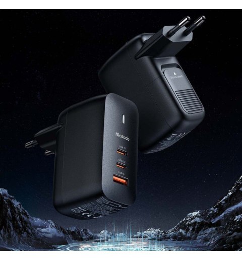 Ładowarka sieciowa GaN 65W Mcdodo CH-0291 2x USB-C, USB-A (czarna)